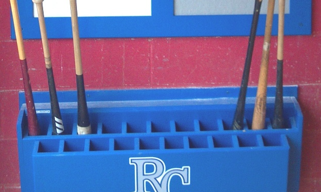 Bat rack for dugout Clearance